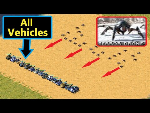 Terror Drones vs all vehicles - Same Cost - Red Alert 2