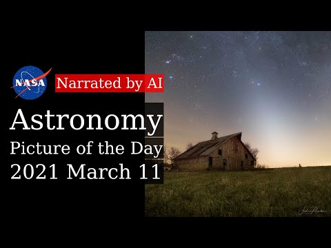 APOD: 2021-03-11 - Zodiacal Light and Mars (Narrated by Joanna)