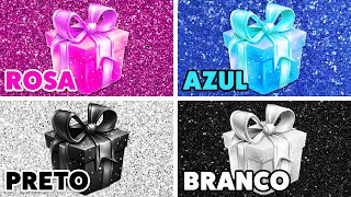 🎁 Escolha 1 Presente entre 4 🖤🤍🎀💙 Rosa, Azul, Preto ou Branco? | Choose Your Gift 🌈