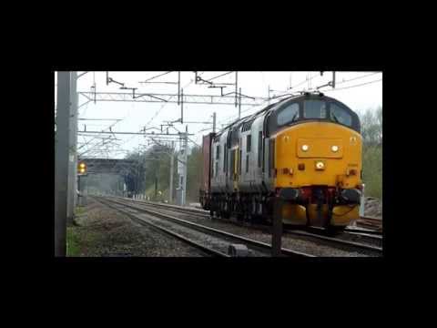 *Tones* 37 409 + 667 Sellafield - Crewe @ Acton Bridge