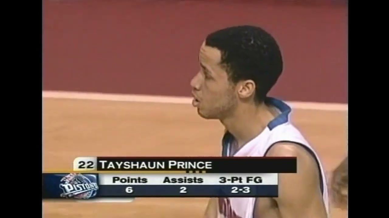 Rookie Tayshaun Prince Arrives in Game 7 (ESPN Broadcast)