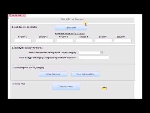 Access App - Split Data File