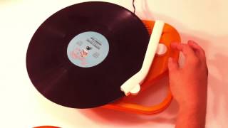 Vintage Major Portable record player Populuxe demonstration