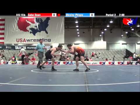 Gabe Dean vs. Wesley Phipps at 2013 Junior Nationals - FILA - FS