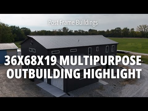 36x68x19 Dream Multipurpose Metal Building/Pole Barn Garage and Shop