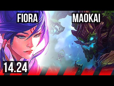 FIORA vs MAOKAI (TOP) | 5/1/3, 600+ games | KR Challenger | 14.24