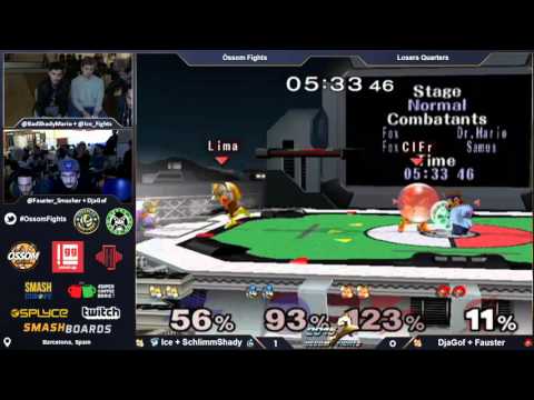 OF - mYi | Ice + SchlimmShady Vs. DjaGof + Fauster - Losers Quarters - Melee Doubles