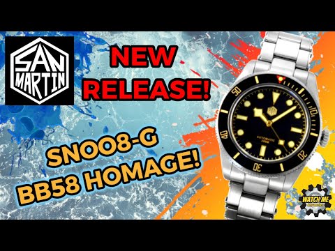 San Martin NEW RELEASE. SN008-G "BB58 Homage". Unboxing and initial impressions.