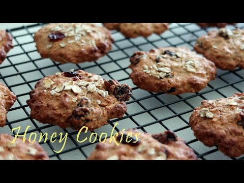 [ENG] 꿀맛 가득! 바삭쫀득 통밀 허니 쿠키!(요즘 최애 간식) Oatmeal Raisins Cookies | 하다앳홈