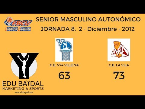 JORNADA 8. CLUB BALONCESTO V74 VILLENA - CLUB BASKET LA VILA