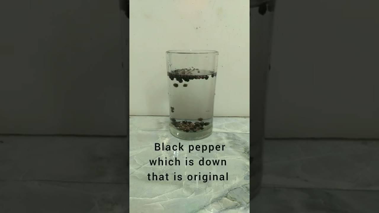 Testing black pepper . Adulteration in food .