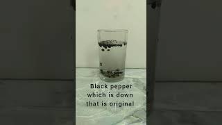 Testing black pepper . Adulteration in food .