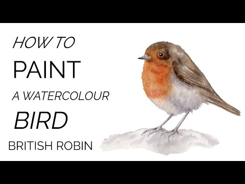 How to Paint Watercolour Birds | British Robin