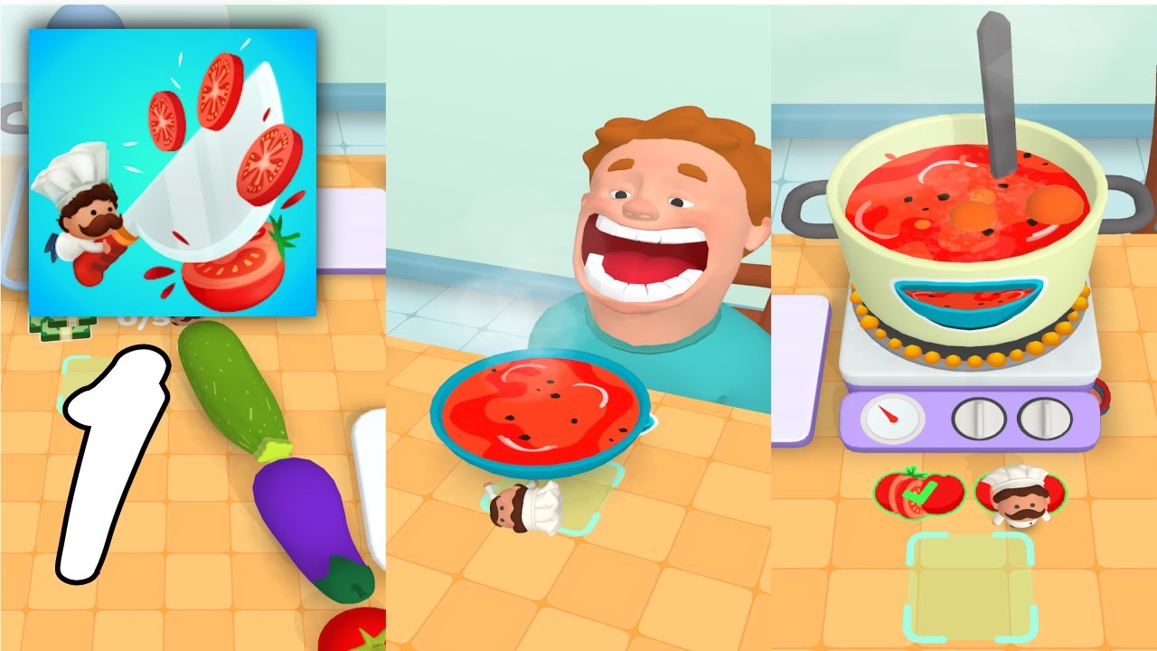 Tiny Cook Gameplay Walkthrough #1 (Android, IOS)