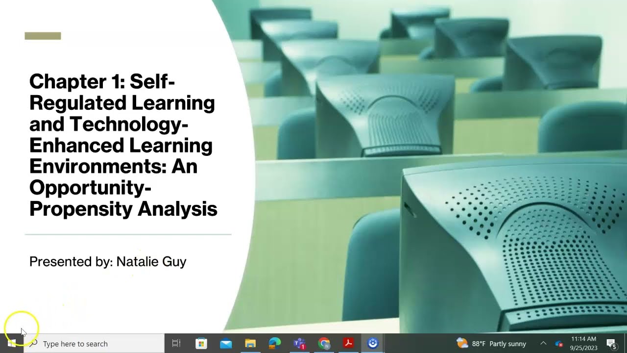 Chapter 1: Self-Regulated Learning and Technology-Enhanced Learning Environments
