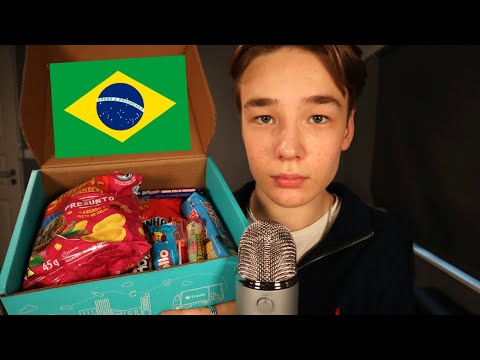 ASMR Mukbang | Trying Snacks From Brazil???????? | Try Treats