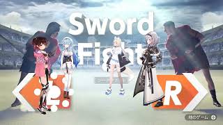 Noel & Fuwawa & Roboco-san & Lamy in Sword Fight (1-2 Switch)