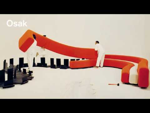 Banquette modulaire iconique, aux lignes sinueuses et organiques - OSAKA_9