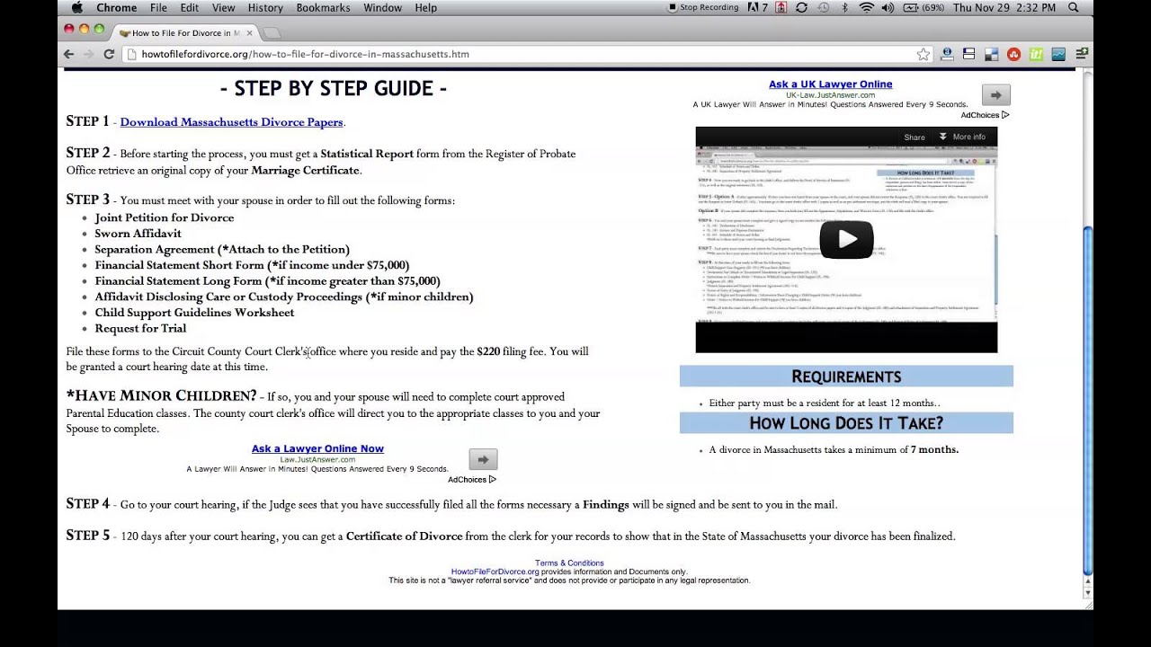 How to File For Divorce in Massachusetts