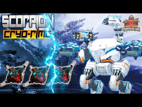 War Robots Techno Scorpion Cryo Rime Gameplay With Legendary Pilot Ash Skarsgard WR