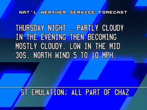 Number1TWCFan's WeatherSTAR III with Animated Backdrop