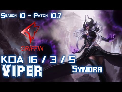 GRF Viper SYNDRA vs DRX Deft MISS FORTUNE Bot - Patch 10.7 KR Ranked