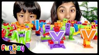 Download lagu ABC Robots  | Learning Toys for Toddlers | Preschool Learning  with Urvi and Apu - FunDay Kid mp3