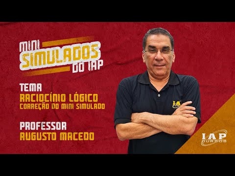 Banner de capa do material gratuito LIVE: RACIOCÍNIO LÓGICO - CORREÇÃO DO MINI SIMULADO