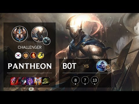 Pantheon Bot vs Ashe - KR Challenger Patch 10.12