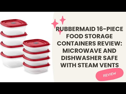 Rubbermaid 16-Piece Food Storage Containers Review: Microwave and Dishwasher Safe with Steam Vents