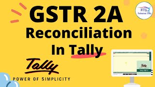 GSTR 2A Reconciliation in tally | GSTR2A Reconciliation in Tally erp9