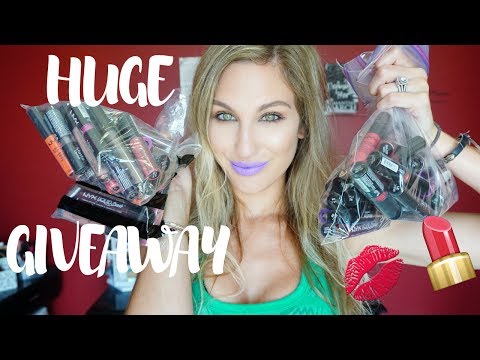 HUGE NYX LIPSTICK HAUL + GIVEAWAY - 4 WINNERS │CLOSED Video