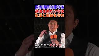 【神谷宗幣 街頭】国会議員は誰を守る？—政治生命と「生活・国益」#shorts