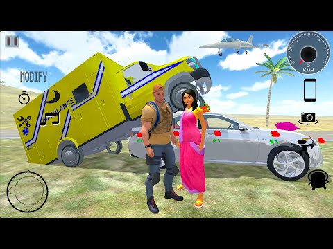 Ambulance Bride Car and Other Vehicles Big Open City Indian Car Simulator - Android Gameplay.