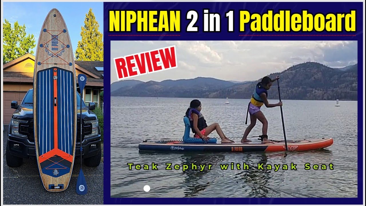 Niphean Extra Large Inflatable Paddle Board (11ft) Review – SUP Kayak 2 n 1  Unboxing, Setup & Test!