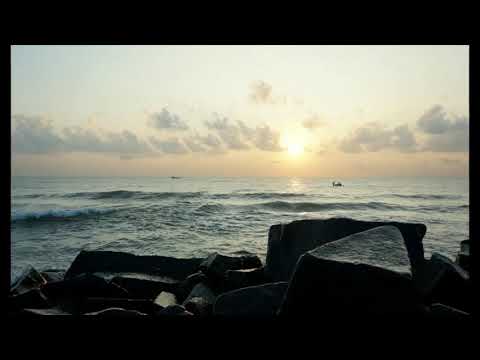 Sunrise at Promenade beach, Pondicherry!!