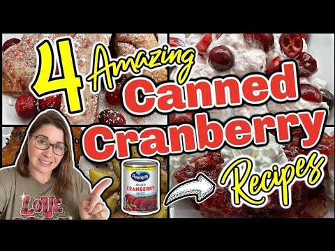 4 Of The BEST CANNED CRANBERRY SAUCE RECIPES EVER! | HOW To Use Canned Cranberry Sauce| Quick & Easy
