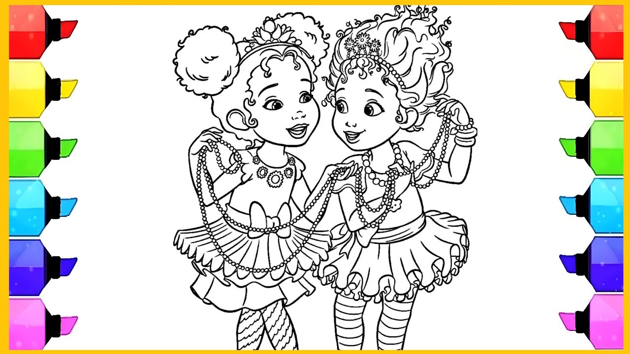 Fancy Nancy Disney Drawing, Painting and Coloring Pages for Kids, Toddlers | How to Draw Fancy Nancy