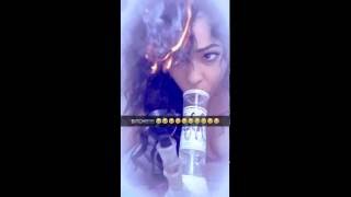 Snapchat filter girl lights her hair on fire while lighting bong