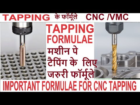 CNC Tapping Formulas/ Drill Size Calculation for Tapping/ CNC Programming