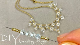 Easy Seed Bead Necklace Tutorial: Beads Jewelry Making for Beginners at Home