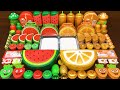WATERMELON Vs GOLD Mixing Random Into GLOSSY Slime Satisfying Slime Video 447
