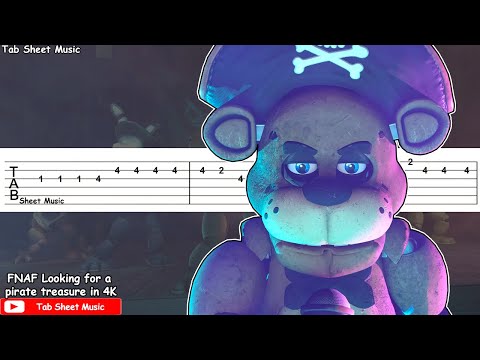 FNAF Looking for a pirate treasure in 4K - Guitar Tutorial