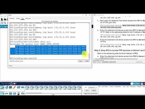 5.4.13 Packet Tracer   Configure Extended IPv4 ACLs   Scenario 2