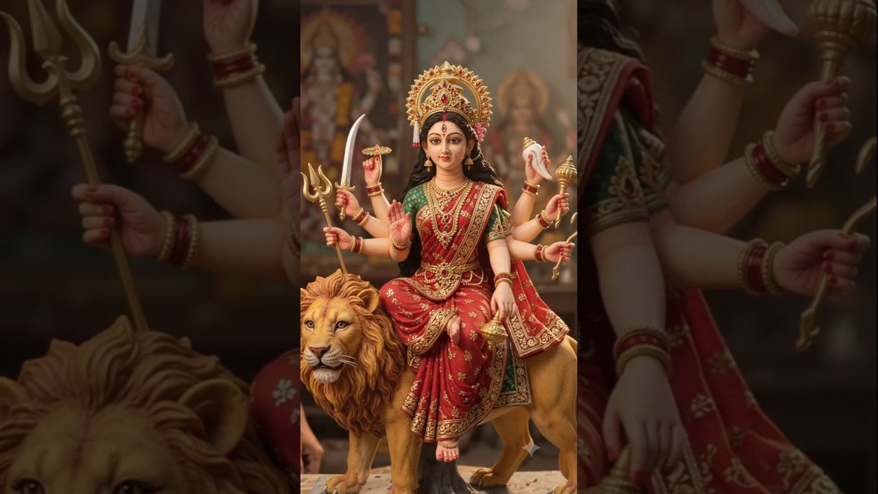माँ दुर्गा की अद्भुत मूर्ति निर्माण 😍🚩 | जय माता दी ❤️ #shorts #viralshorts