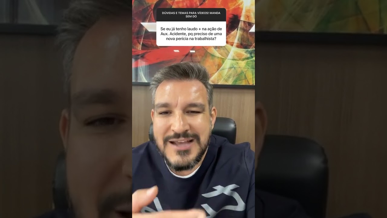 TENHO QUE FAZER NOVA PERÍCIA NO PROCESSO TRABALHISTA SE JÁ RECEBO AUXÍLIO ACIDENTE?