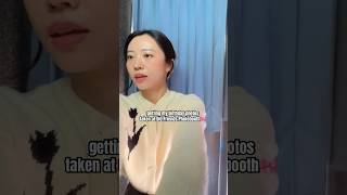 getting birthday photos taken at a Vintage Photobooth🎀