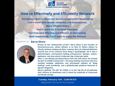 How to Effectively and Efficiently Network by Barry Shore