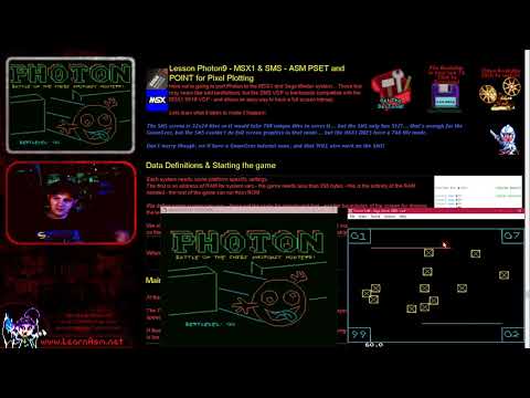 MSX1 & SMS - ASM PSET and POINT for Pixel Plotting - Z80 ASM Lesson Photon9