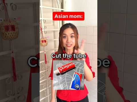 Normal people VS Asian mom using toothpaste